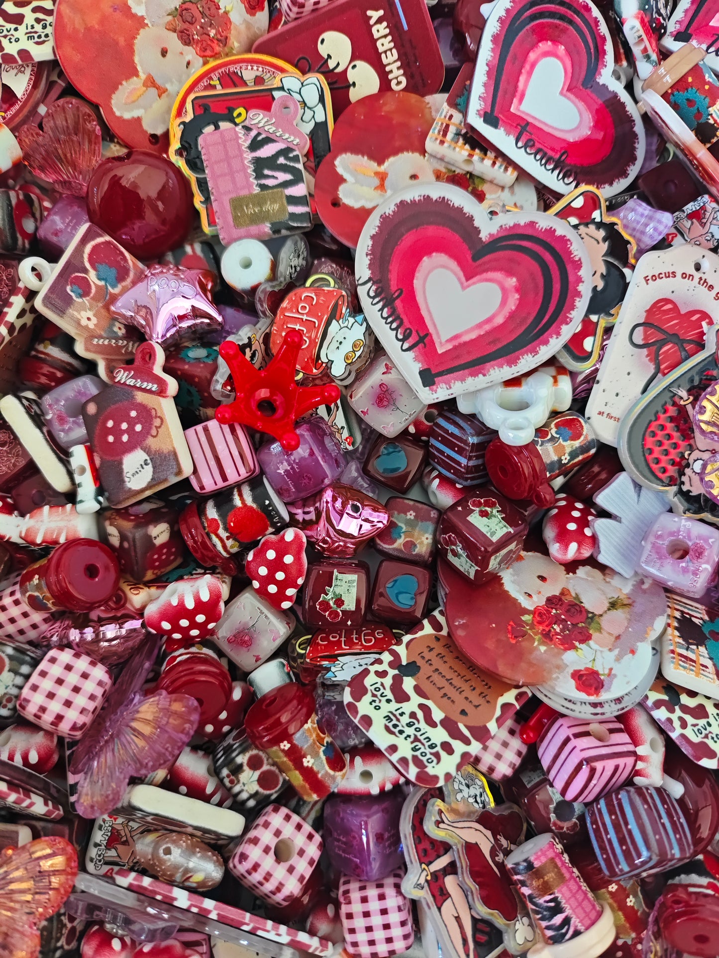 acrylic beads charms fantasy mix