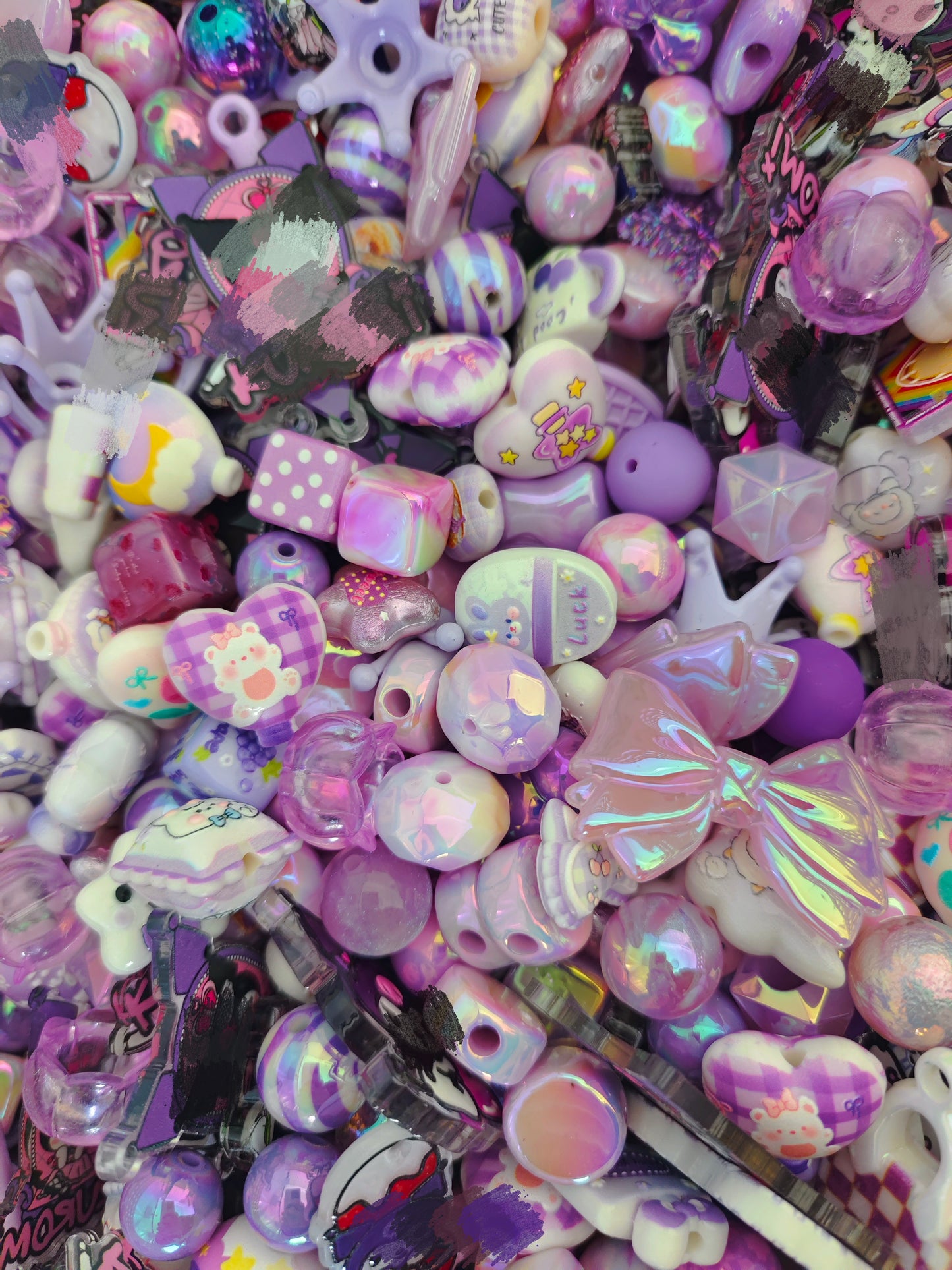 acrylic beads charms fantasy mix