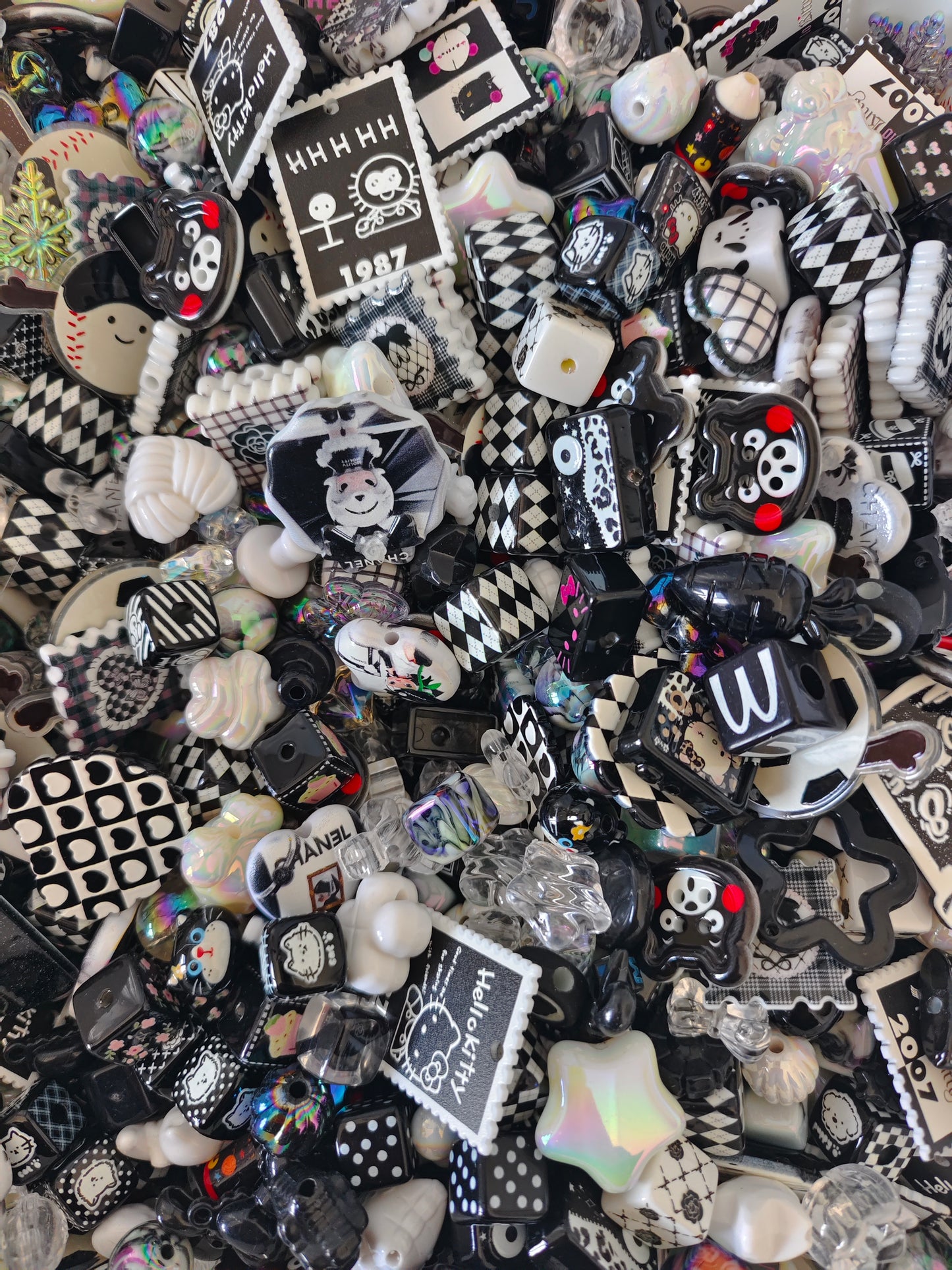 acrylic beads charms fantasy mix